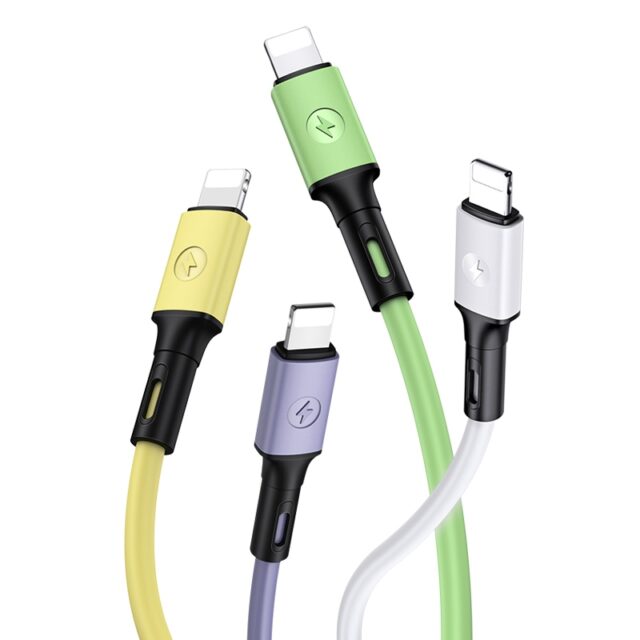USAMS U52 Lightning 2A Fast Charge Cable 1m green SJ434USB02 (US-SJ434) - imagine 3
