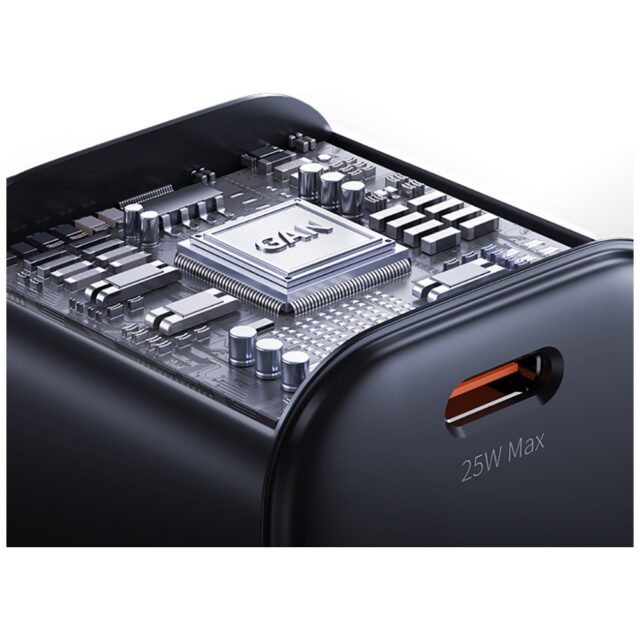 Charger USAMS JC Series CC289 25W GaN Mini Fast Charger USB-C black - imagine 5