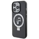 Karl Lagerfeld KLHMP15XHMRSKCK iPhone 15 Pro Max 6.7" black hardcase Ring Stand Karl&Choupettt - imagine 2
