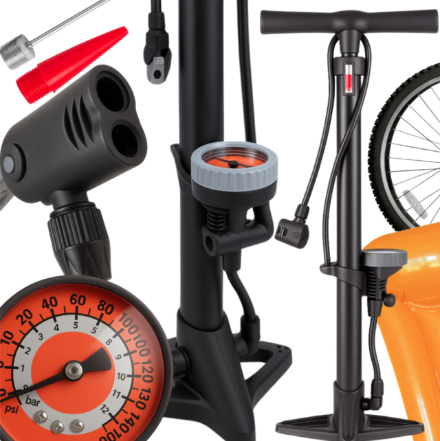 Extralink | Bicycle and Car Pump | with Pressure Gauge - imagine 2