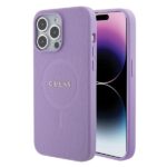 Guess GUHMP15LPSAHMCU iPhone 15 Pro 6.1" purple hardcase Saffiano MagSafe