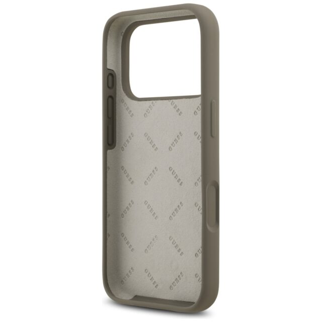 Guess Silicone Big 4G Script Case for iPhone 17 Pro Brown - imagine 7