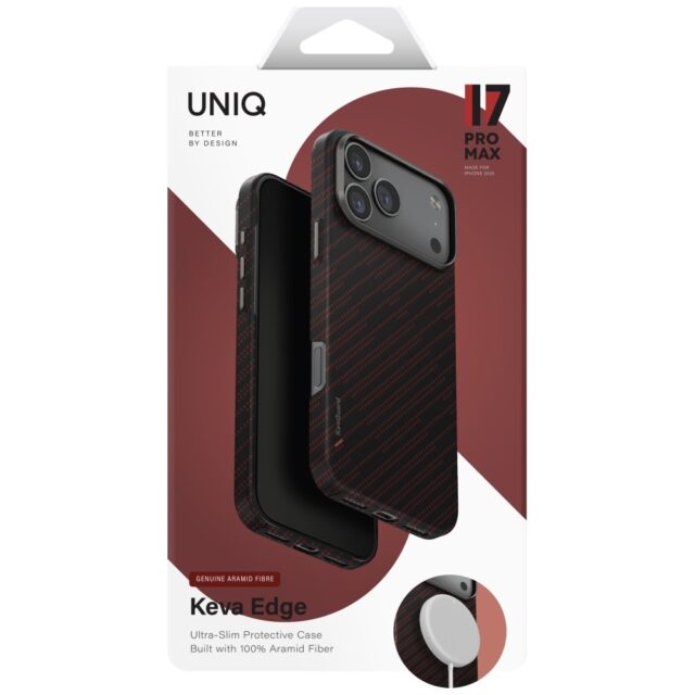 Case UNIQ Keva EDGE for iPhone 17 Pro Max     Magclick Charging orange - imagine 6
