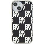 DKNY DKHCP15MHDLCEK iPhone 15 Plus / 14 Plus 6.7 inch black hardcase IML Checkered Mono Pattern - imagine 3