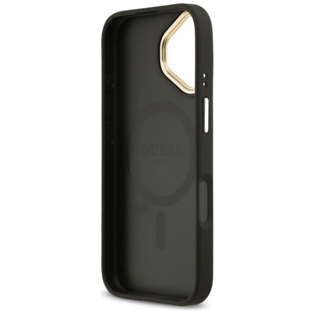 Case Guess Grained Strass Logo MagSafe for iPhone 17 black - imagine 7