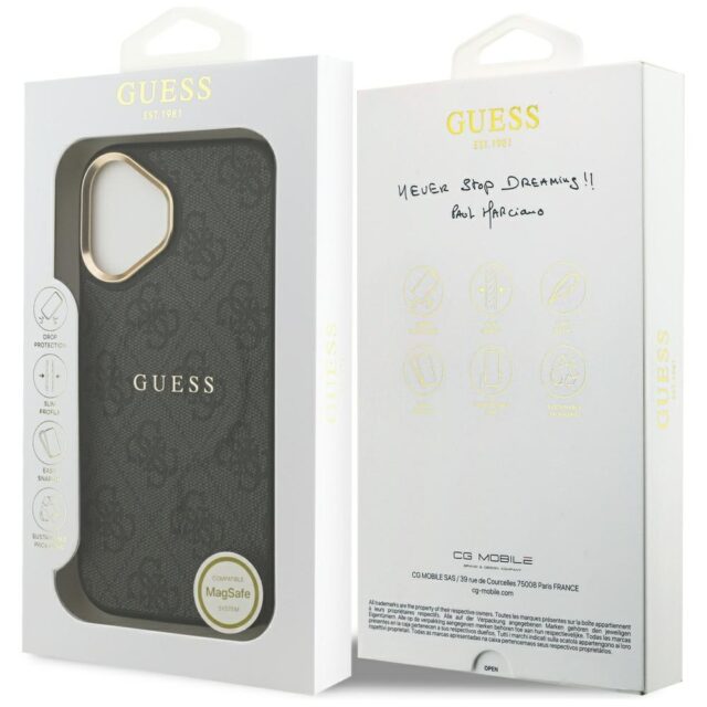 Case Guess 4G PU Classic Logo MagSafe for iPhone 17 black - imagine 8