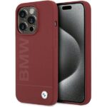 BMW BMHMP15LSLBLRE iPhone 15 Pro 6.1" red hardcase Silicone Big Logo MagSafe