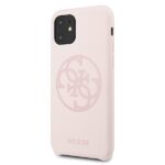 Guess GUHCN61LS4GLP iPhone 11 6,1 / Xrlight pink hard case Silicone 4G Tone On Tone - imagine 2
