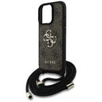 Case Guess 4G Big Logo Cord Stap Crossbody for iPhone 16 Pro Max brown - imagine 5