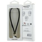 Hello Kitty Nylon Cord Kitty Head Phone Charm Black - imagine 3