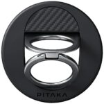 Magnetic holder PITAKA MagEZ Grip 3 MagSafe for phone black grey