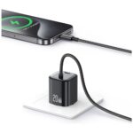 USAMS JC Series CC261 20W GaN Mini Fast Charger 2xUSB-C Black - imagine 6