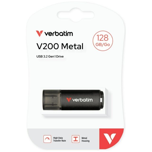 Pendrive Verbatim V200 128GB USB-A black 30212 - imagine 3
