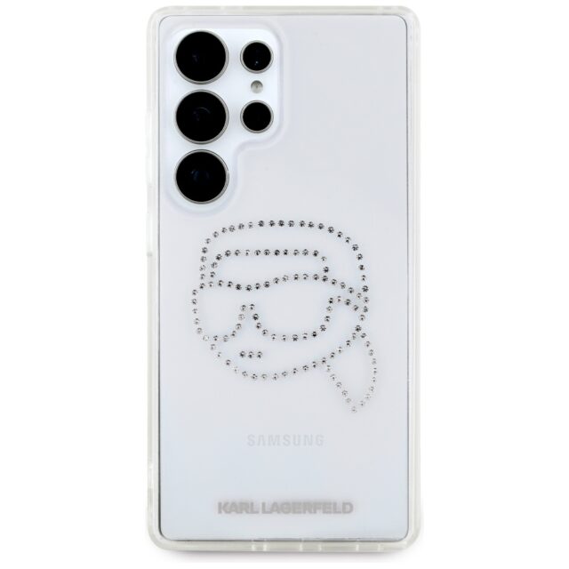 Case Karl Lagerfeld Rhinestones Karl Head Logo Samsung Galaxy S25 Ultra transparent - imagine 3