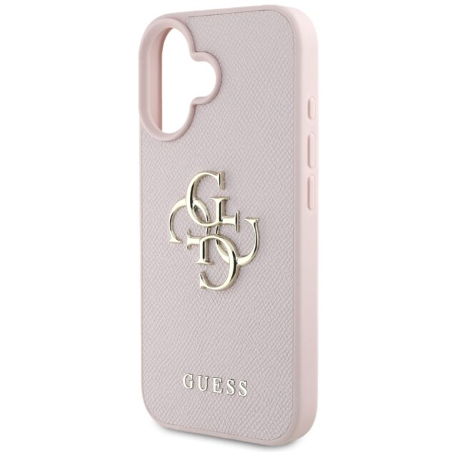Case Guess Grained Big 4G Logo Small Classic Logo for iPhone 16 pink - imagine 6