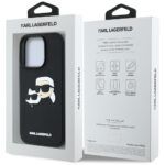 Case Karl Lagerfeld HC 3D Rubber Double Heads to iPhone 16 Pro Max black - imagine 8