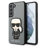 Karl Lagerfeld KLHCS22SOKPG S901 S22 silver hardcase Saffiano Ikonik Karl`s Patch