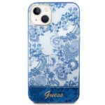 Guess GUHCP14SHGPLHB iPhone 14 / 15 / 13 6.1" blue hardcase Porcelain Collection - imagine 3