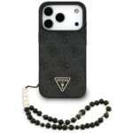 Case Guess 4G Strap Triangle Logo        MagSafe for iPhone 17 Pro black