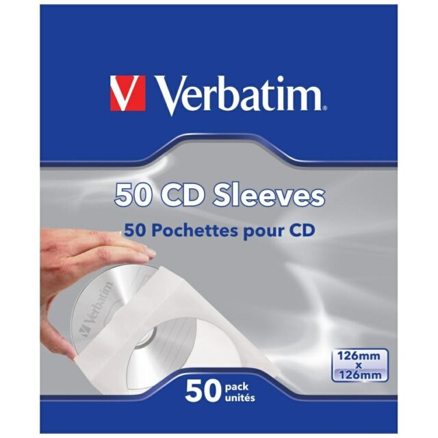 Paper Envelopes for CD Discs Verbatim 50pcs white 49992 - imagine 2