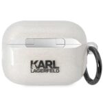 Karl Lagerfeld KLAP2HNKCTGT Airpods Pro 2 (2022/2023) cover transparent Glitter Karl&Choupette - imagine 2