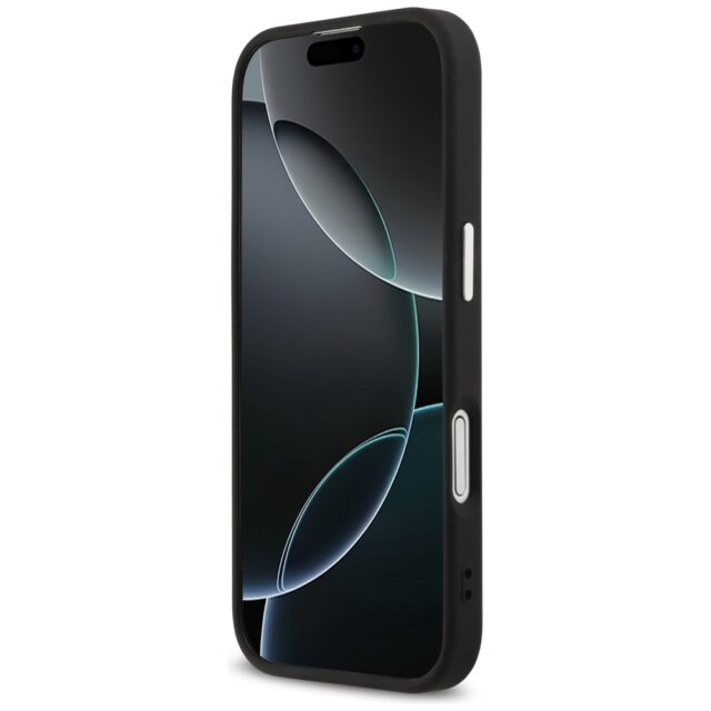 Case Guess 4G Triangle Logo MagSafe for iPhone 17 black silver - imagine 5