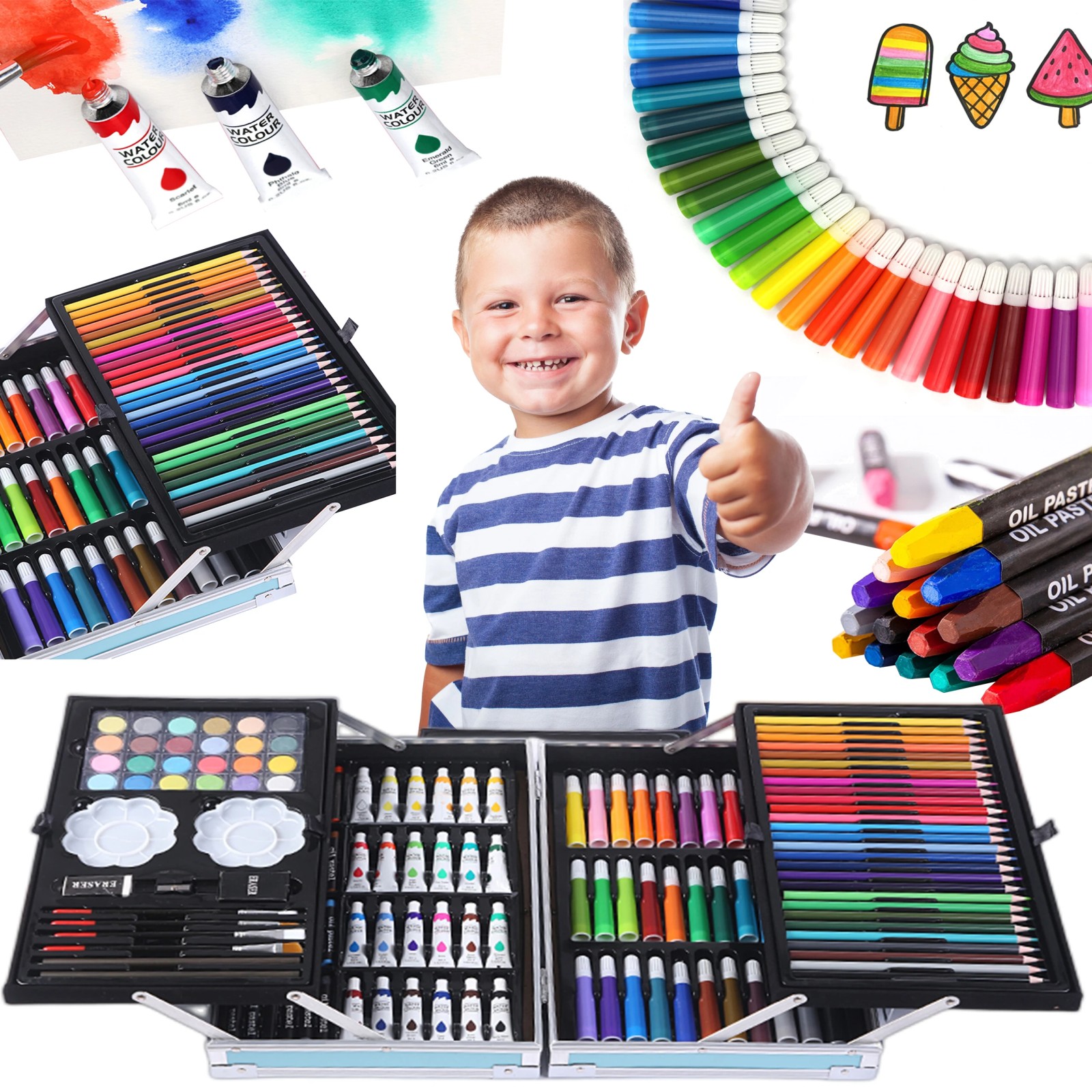 cps-36fb31efcc148864a1d4f6b2f270e26a-2025-12-05-13-52-00 Extralink Painting Set for Kids, Artistic Craft 145 Pieces Large Suitcase - imagine 1
