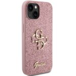 Guess GUHCP15SHG4SGP iPhone 15 / 14 / 13 6.1" pink hardcase Glitter Script Big 4G - imagine 4