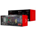 Set 4in1 Combo XTRIKE ME CMX-415 EN on-ear headphones + keyboard + mouse + mouse pad black/white - imagine 6