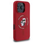 Karl Lagerfeld KLHMP16LSCMKCRHR iPhone 16 Pro 6.3" red hardcase Silicone Karl&Choupette Head - imagine 4