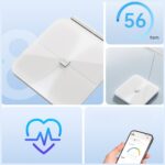 AWEI SS1 Multifunctional Body Scale Bluetooth 5.0 500mAh White - imagine 6