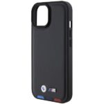 BMW BMHCP15S22PTDK iPhone 15 / 14 / 13 6.1" black Leather Stamp Tricolor - imagine 6