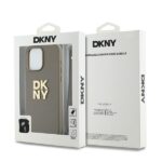 DKNY DKHCP15LPBSWSE iPhone 15 Pro 6.1" beige hardcase with Wrist Strap and Stock Logo - imagine 7
