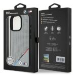 BMW BMHMP16L23PUPDG iPhone 16 Pro 6.3" grey hardcase M Perforated Tricolor Line MagSafe - imagine 8