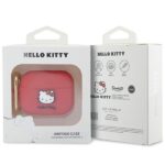 Hello Kitty HKAP23DKHSF AirPods Pro 2 (2022/2023) Cover Fuchsia Silicone 3D Kitty Head - imagine 4
