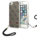 Guess GUOHCI8H4STW iPhone SE 2022 / SE2020 / 7/ 8 brown hardcase 4G Print Strap