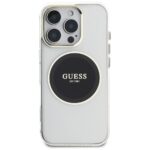 Case Guess IML Metal Colored Circle Classic Logo MagSafe for iPhone 16 Pro black - imagine 3
