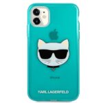 Karl Lagerfeld KLHCN61CHTRB iPhone 11 6,1" / Xr blue hardcase Glitter Choupette Fluo - imagine 3