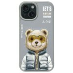 Nimmy case iPhone 15 6.1" gray Cool&Cute 2.0 Bear