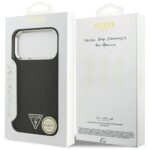 Guess Grained Triangle Logo MagSafe case for iPhone 17 Pro black - imagine 8
