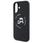 Karl Lagerfeld KLHMP16SSKCHTCK iPhone 16 6.1" black hardcase Silicone Karl&Choupette Heads - imagine 6