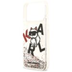 Karl Lagerfeld Liquid Glitter Choupette Logo MagSafe Case for iPhone 17 Pro Max Clear - imagine 6