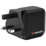 Wall Charger Verbatim Mini GaN 70W 2xUSB-C PD/1x USB-A QC black 32229 - imagine 5