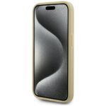 Case Karl Lagerfeld Wrinkled Metal Signature for iPhone 15 Pro gold - imagine 5