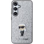 Karl Lagerfeld KLHCS24MGCNPSG S24+ S926 silver hardcase Fixed Glitter Ikonik Logo Metal Pin - imagine 3