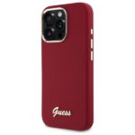 Guess GUHCP16LSMBSLM iPhone 16 Pro 6.3" magenta hardcase Silicone Script Metal Logo - imagine 2