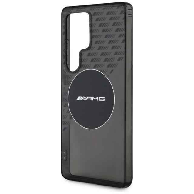 Case AMG Transparent Rhombs MagSafe for Samsung Galaxy S25 Ultra black - imagine 6