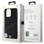 BMW BMHMP16L23RDCLK iPhone 16 Pro 6.3" black hardcase Sign Leather Textured And Line MagSafe - imagine 8