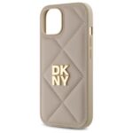 DKNY DKHCP15SPQDSLE iPhone 15 6.1" beige Quilted Stack Logo - imagine 6