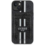 Case Guess 4G Stripes with wallet Magsafe for iPhone 15 black - imagine 2